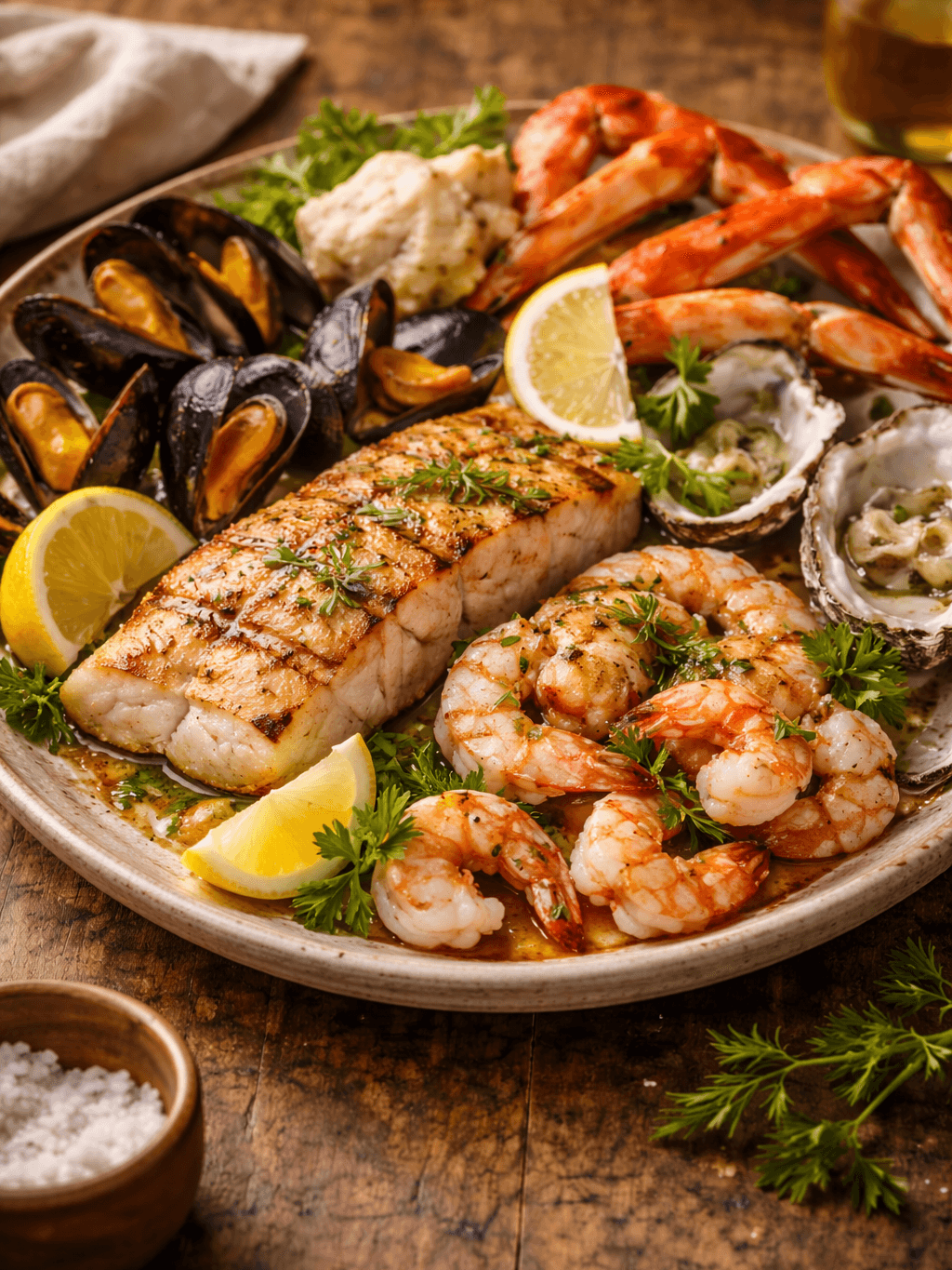 Locally sourced seafood mains